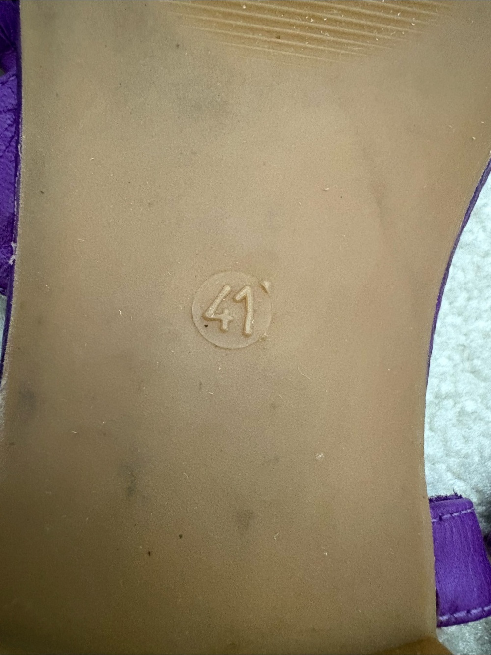 Inuovo Purple Leather Sandals - Picture 7 of 9